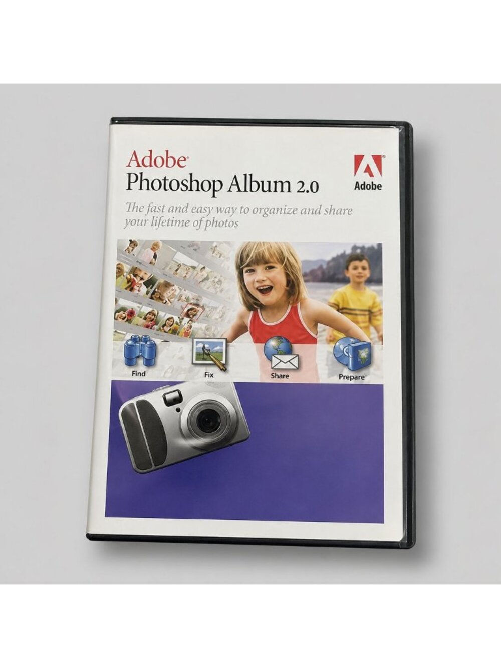 Adobe Photoshop Album 2.0 PC Photo Organizer Software Complete Open Box